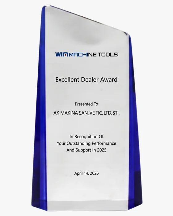 Hyundai WIA Machine Tools Excellent Dealer Award plaketi